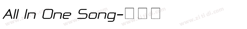All In One Song字体转换